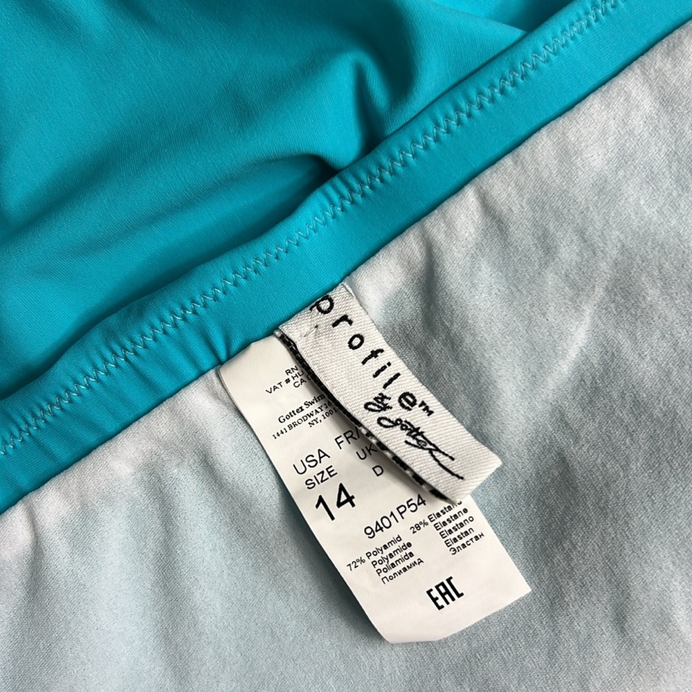 PROFILE BY GOTTEX Plus Size Aqua Swim Bikini Bottoms 14 - Picture 8 of 8